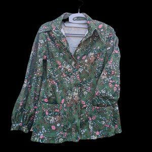 Green Polyester L/S Top